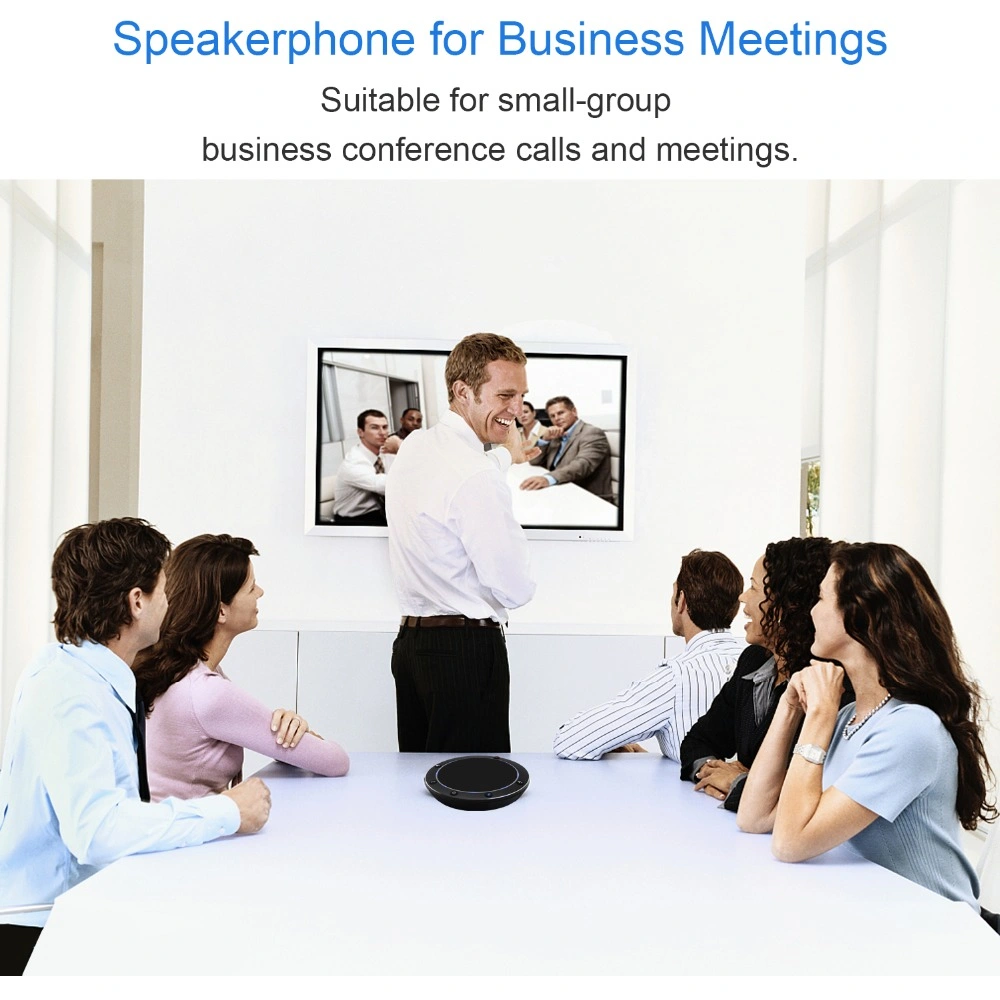 Wired Communication Remote Meeting Full Range Conference Speakerphone with USB for Online Conference, Portable USB Microphone