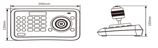 4D Mini Toystick Keyboard RS485/RS232 PTZ Controller