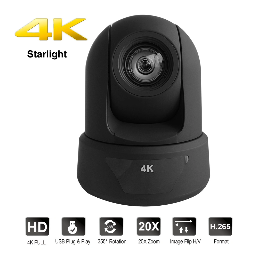 Anxinshi 4K UHD 20X Optical Zoom PTZ IP/HDMI/SDI 3 in 1 Video Conference Camera