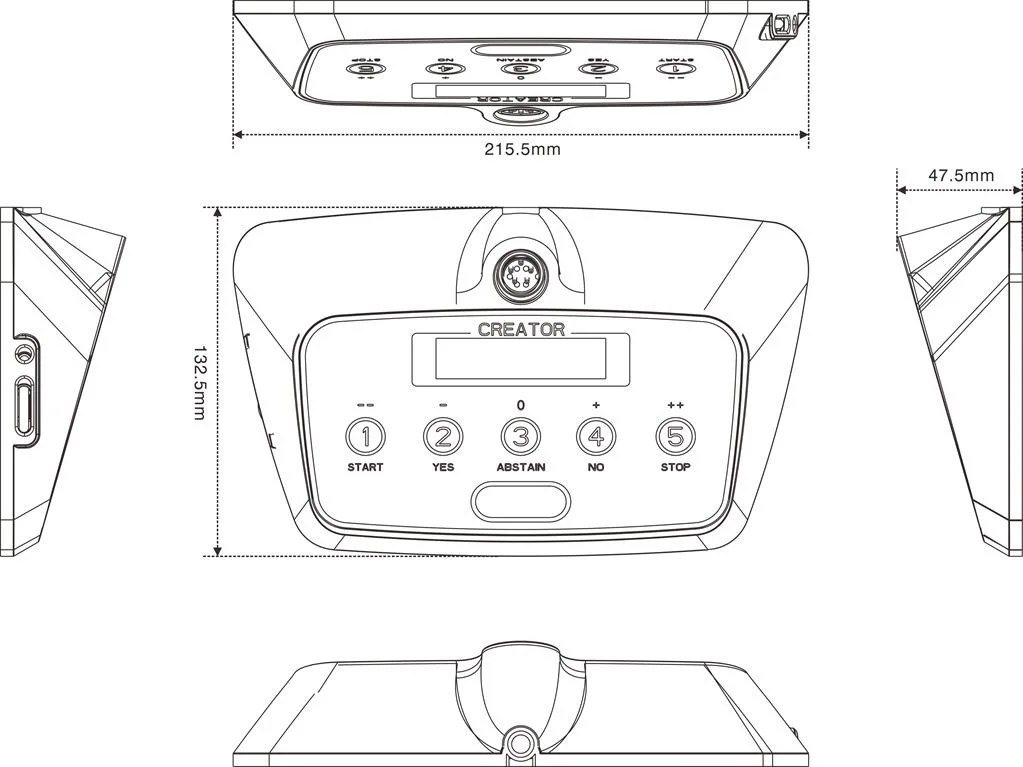 Creator Fully Digital Tabletop Discussion & Voting Microphone Audio Conference System Gooseneck Microphone