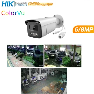 5MP/8MP CCTV 4K 총알 IP 카메라 Colorvu HD 풀 컬러 IP 카메라 따뜻한 빛 카메라 인간 감지, Onvif, IP66, ODM/OEM CCTV 카메라, NVR, PTZ