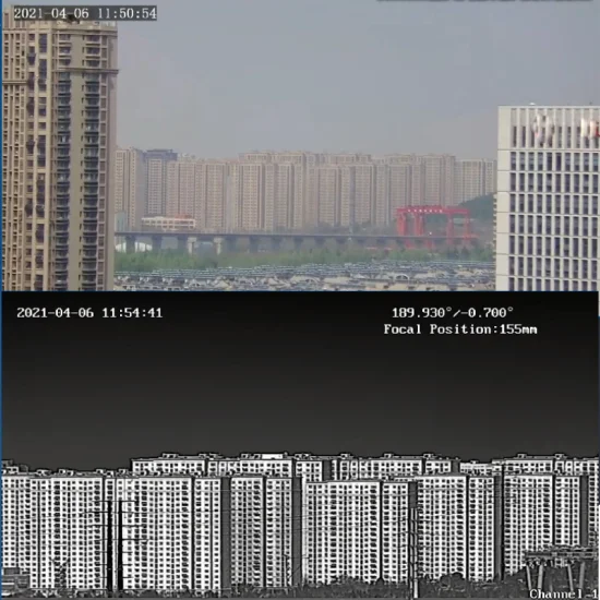 5km 장거리 감시 PTZ 주야간 눈에 보이는 Lwir 줌 적외선 열 IP 카메라