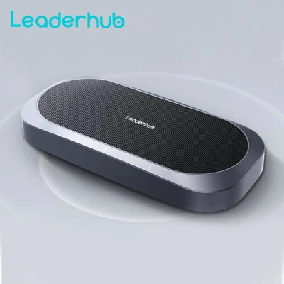 Leaderhub USB 스피커폰, 무선 회의 마이크, 줌 회의 스피커폰, 마이크가 있는 화상 회의 스피커